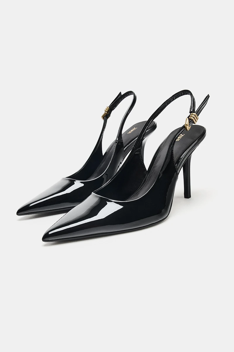 METAL BUCKLE HEELS