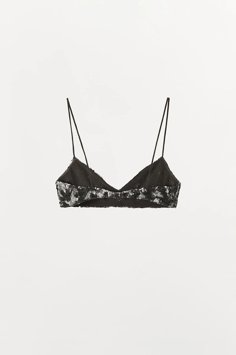SEQUIN BEADED BRALETTE