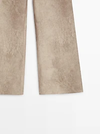 Pantalon fluide effet usé