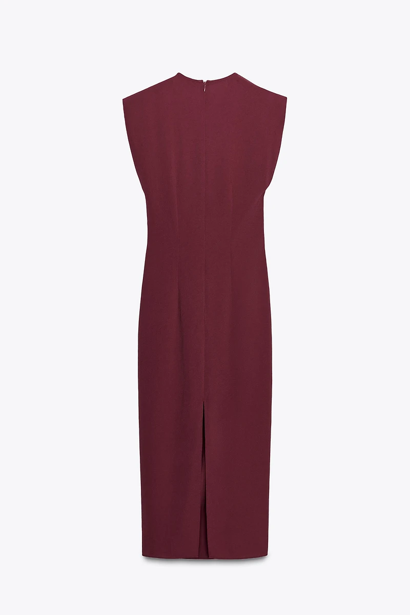 GOLD APPLIQUÉ MIDI DRESS