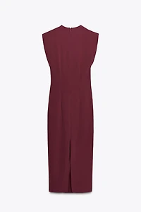 GOLD APPLIQUÉ MIDI DRESS