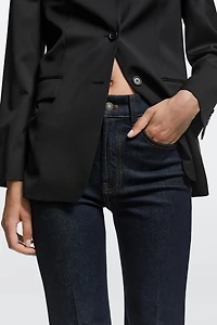 Jean skinny flare taille haute