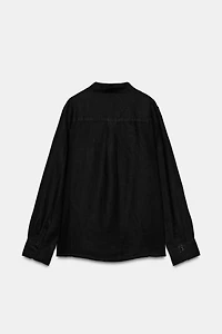 100% LINEN POCKET SHIRT ZW COLLECTION