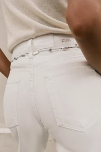 Z1975 PEARLESCENT BELTED JEANS