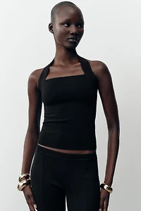 STRETCH HALTER TOP