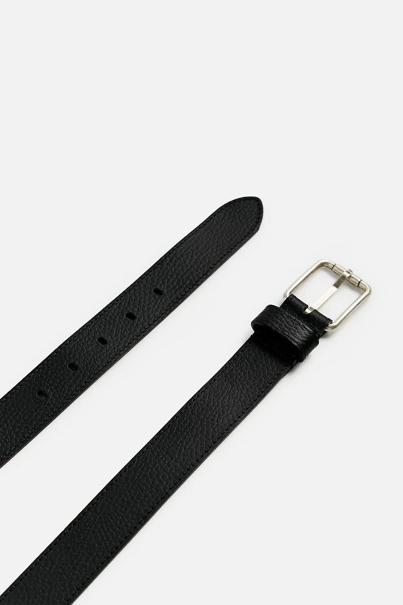 TOPSTITCH LEATHER BELT