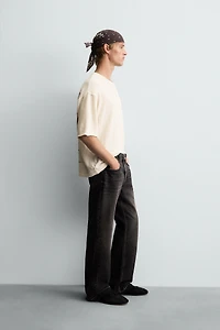 KNIT WASHED PRINT T-SHIRT