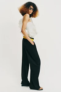 ASYMMETRIC RUFFLED BODYSUIT
