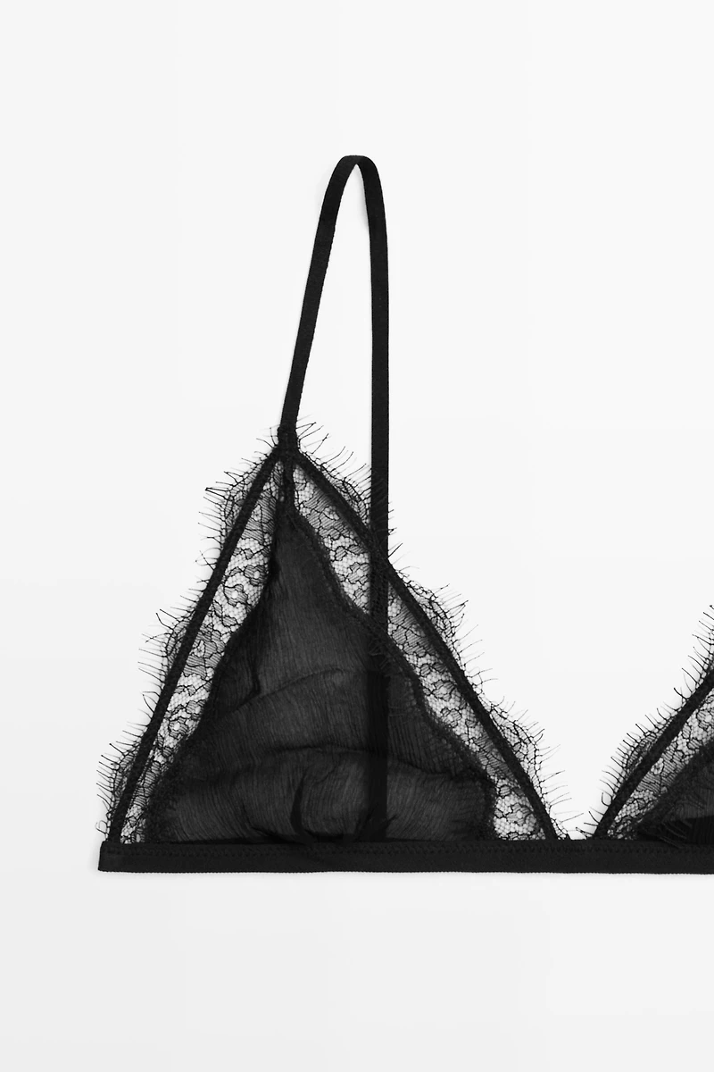 Bralette with lace detail
