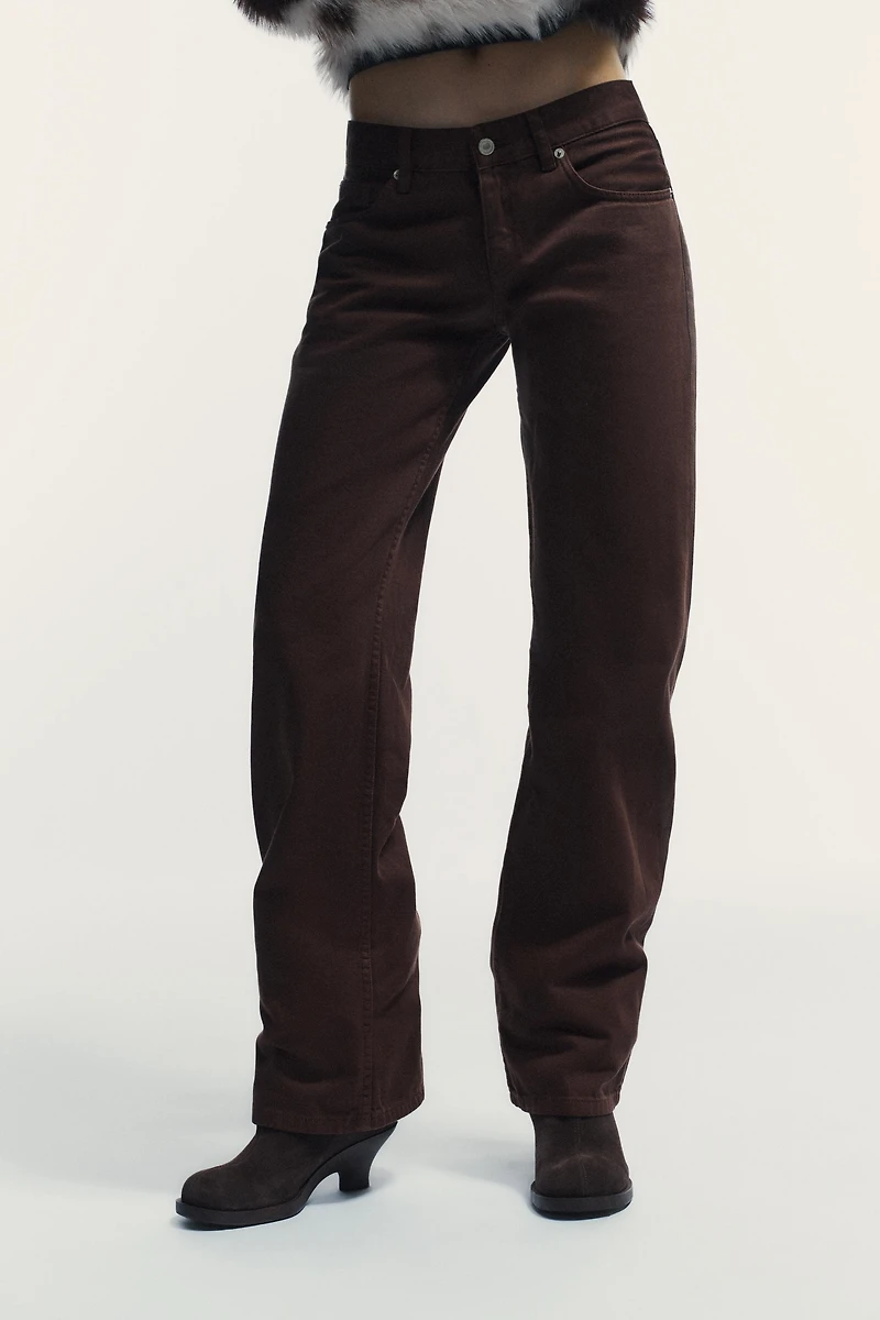 TRF WIDE LEG LOW RISE JEANS