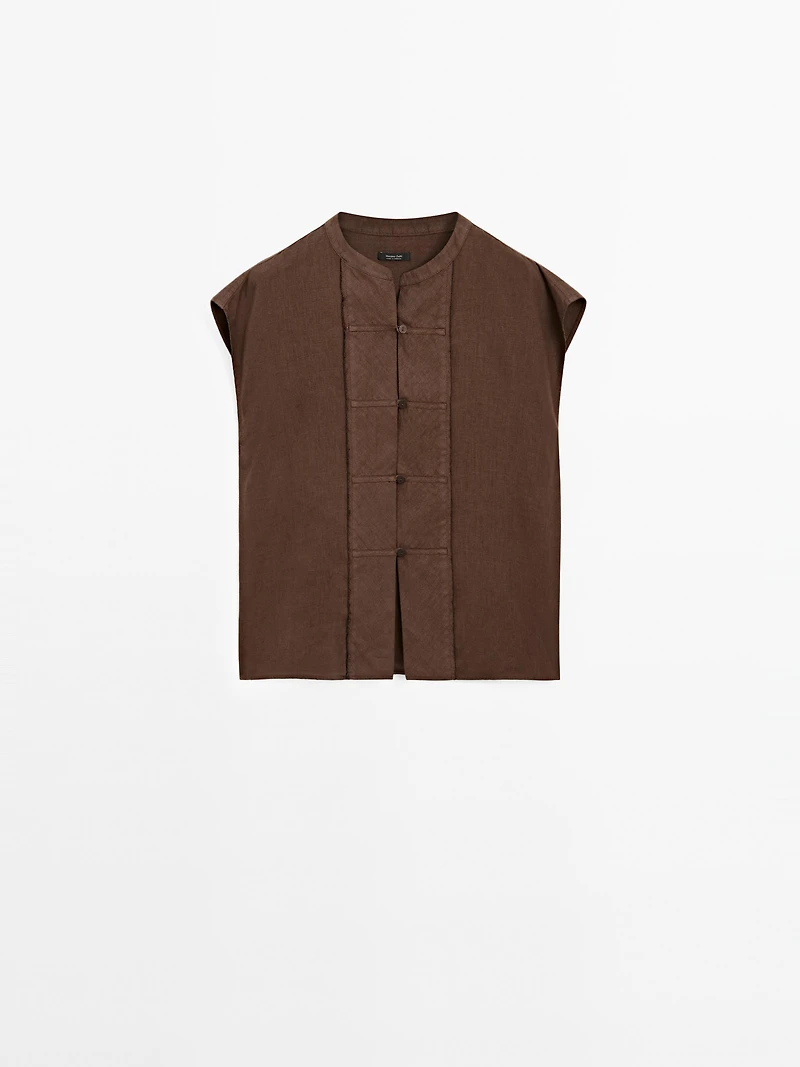 Waistcoat with buttoned chest detail
