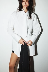 CHEMISE EN POPELINE AVEC CRAVATE
