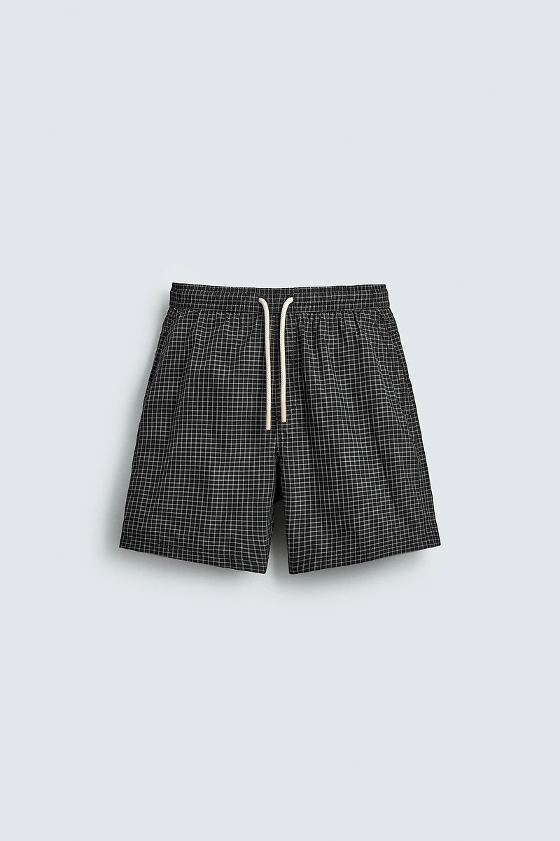 PLAID LONG SWIMSUIT