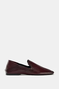 LEATHER LOAFERS WITH HIGH VAMP