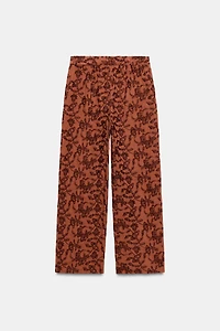 EMBROIDERED STRAIGHT-LEG PANTS