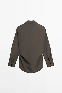 Flowing double-breasted overshirt
