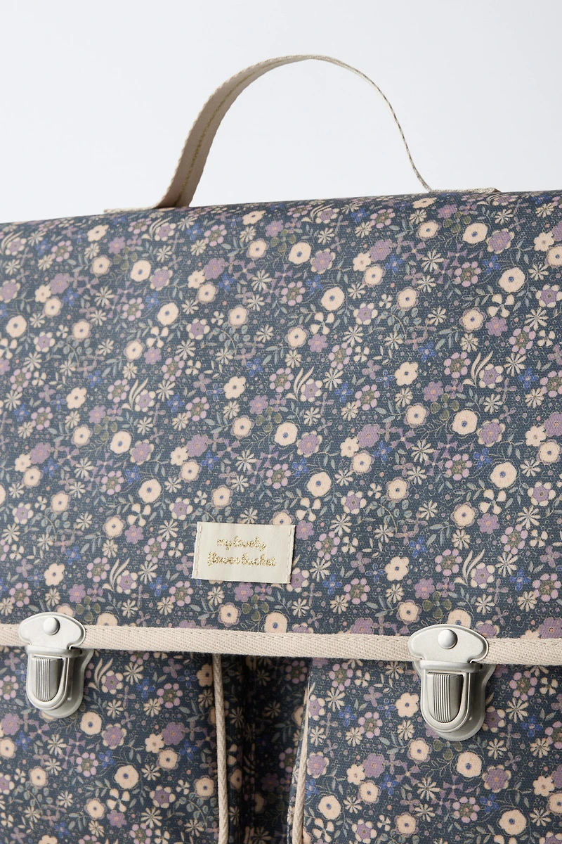 CARTABLE SCOLAIRE FLEURS