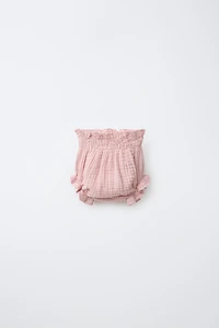 CULOTTE TEXTURÉE DENTELLE