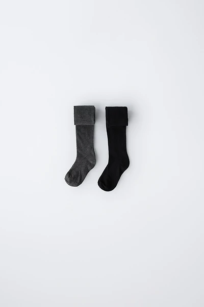 TWO-PACK OF PLAIN TIGHTS