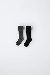 TWO-PACK OF PLAIN TIGHTS