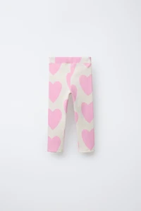 PRINTED RIBBED LEGGINGS
