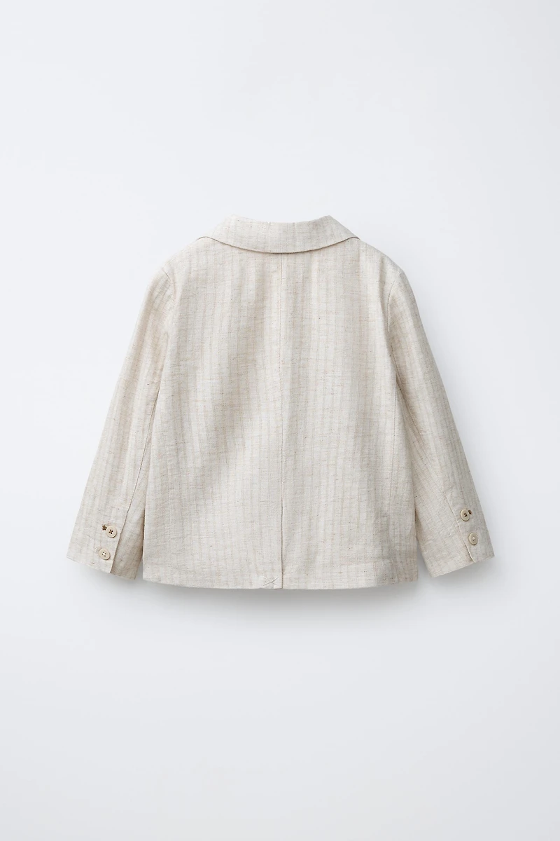 VESTE À RAYURES AVEC LIN