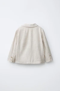 VESTE À RAYURES AVEC LIN