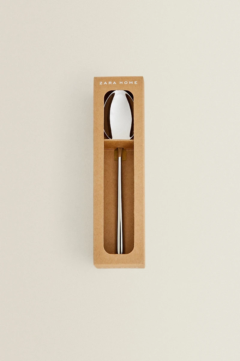 SET OF SHINY STEEL DESSERT SPOONS (SET OF 4)