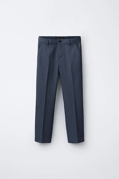 TEXTURED SUIT PANTS