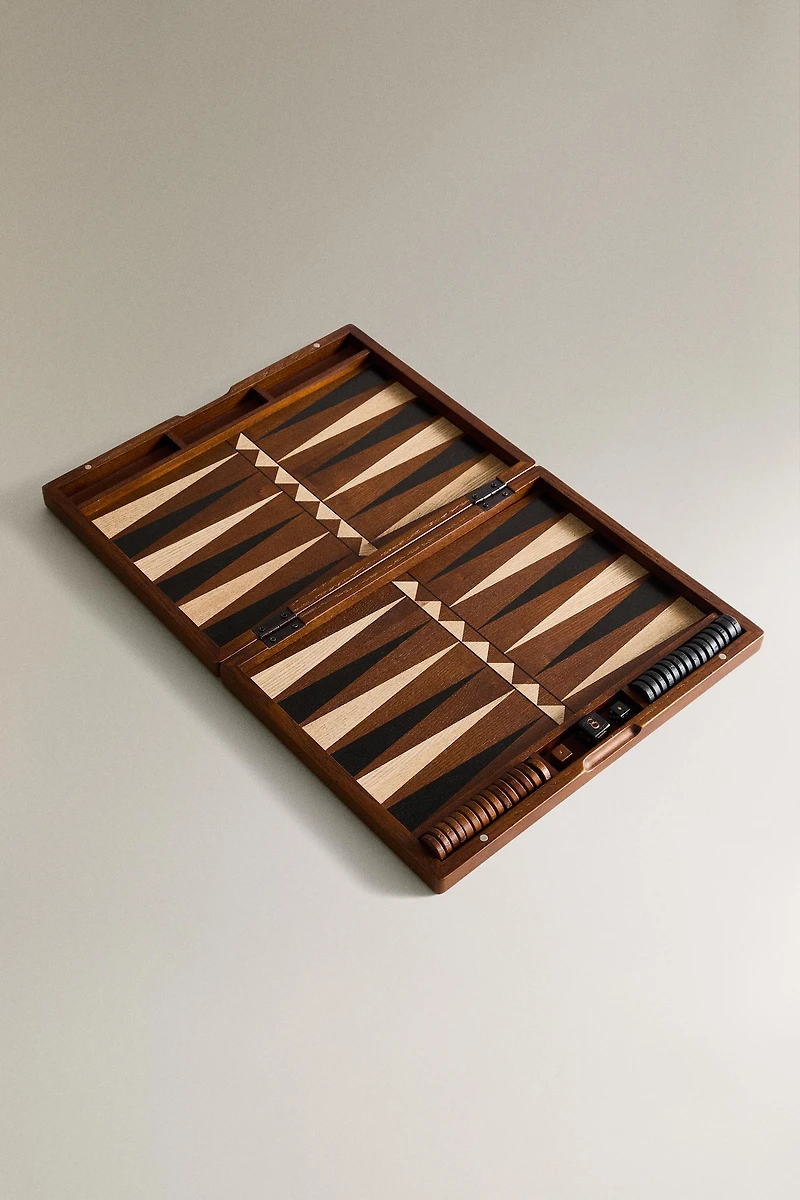 JEU DE BACKGAMMON EN BOIS