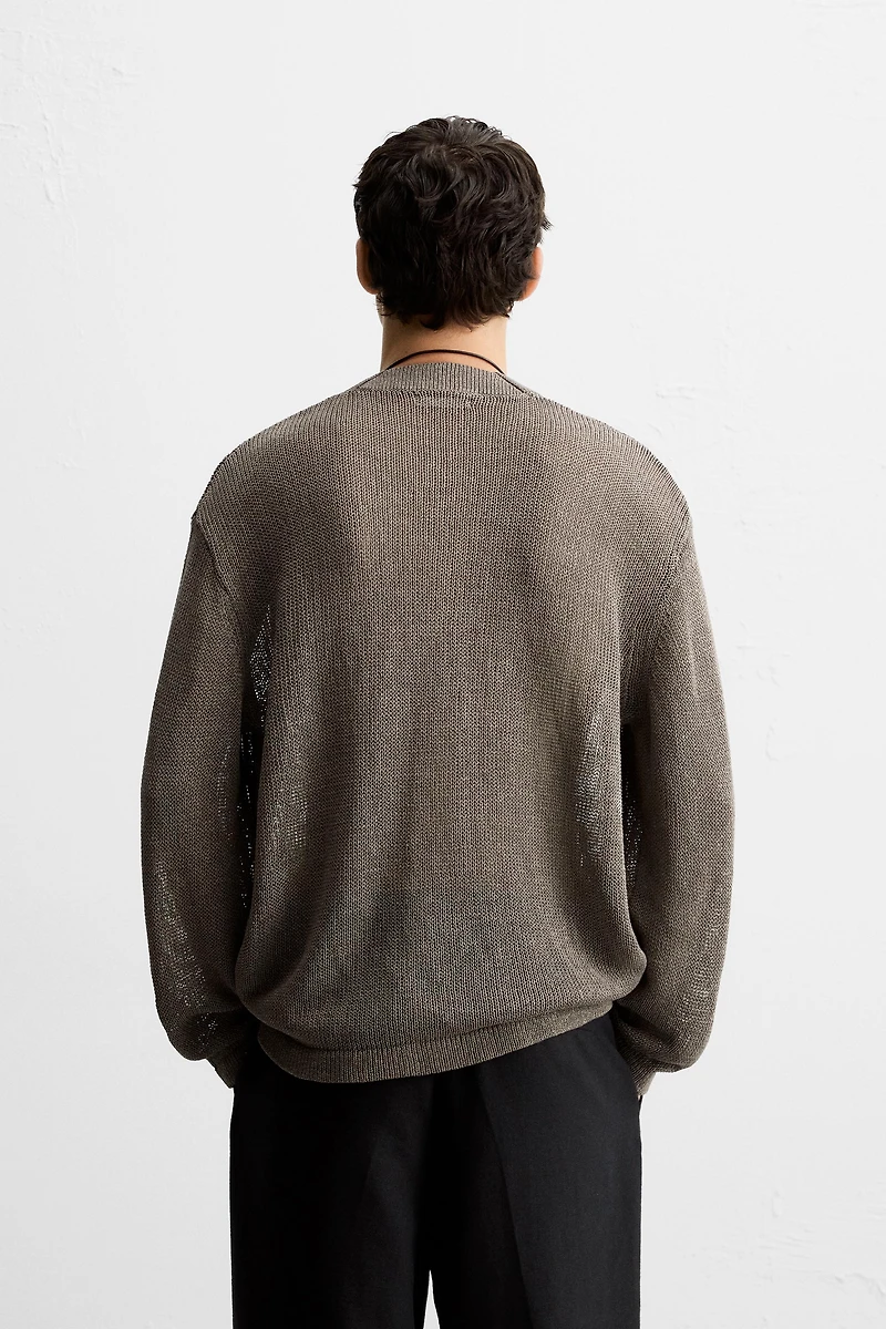 CARDIGAN STRUCTURE AJOURÉE