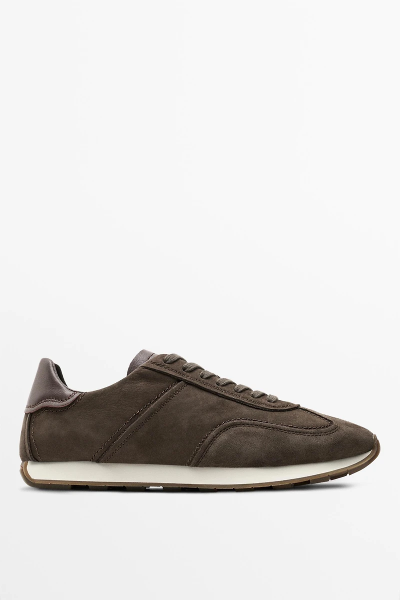 Milled nappa leather sneaker