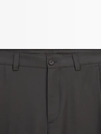Pantalon relaxed fit en laine mélangée