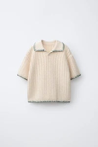 STITCHED KNIT POLO