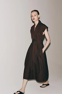 ZW COLLECTION PLEATED POPLIN DRESS