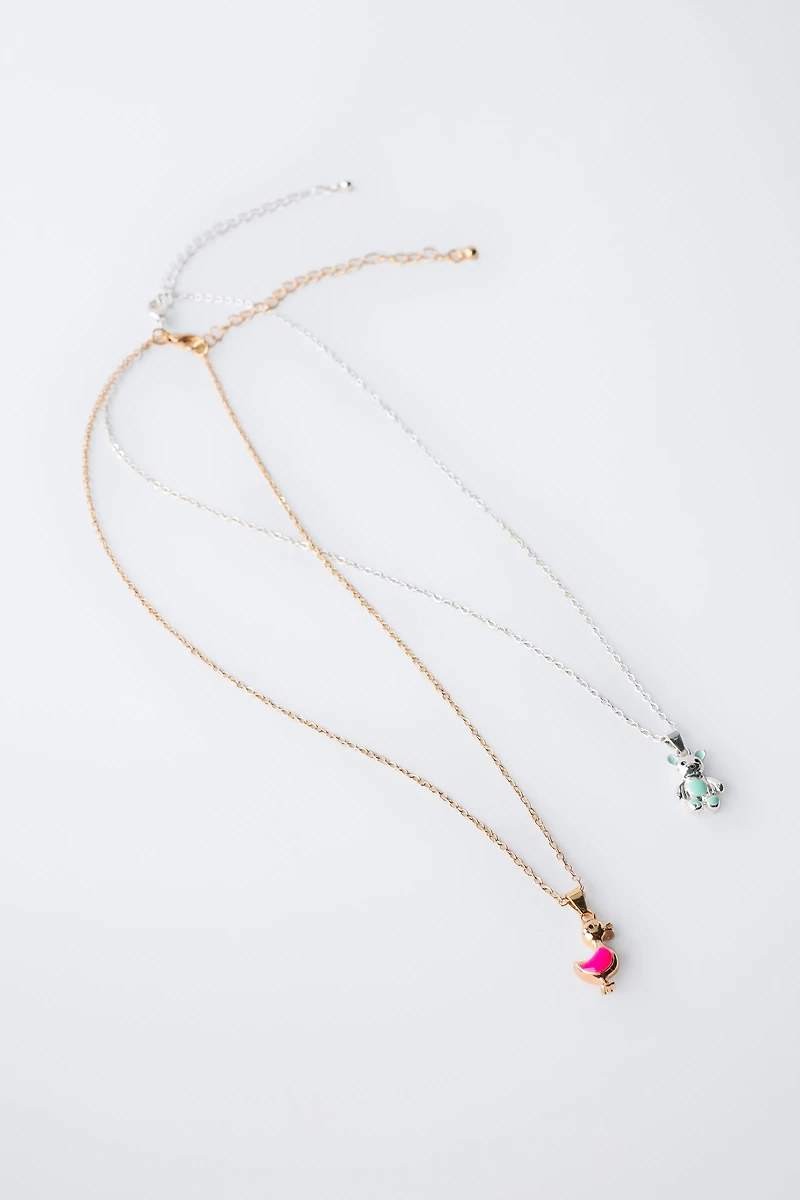 LOT DE DEUX COLLIERS PETITS ANIMAUX