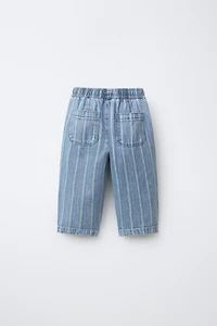 STRIPED BAGGY JEANS