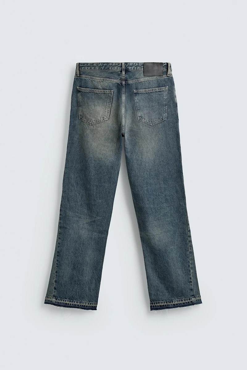 JEAN FLARE FIT DÉLAVÉ TACHES