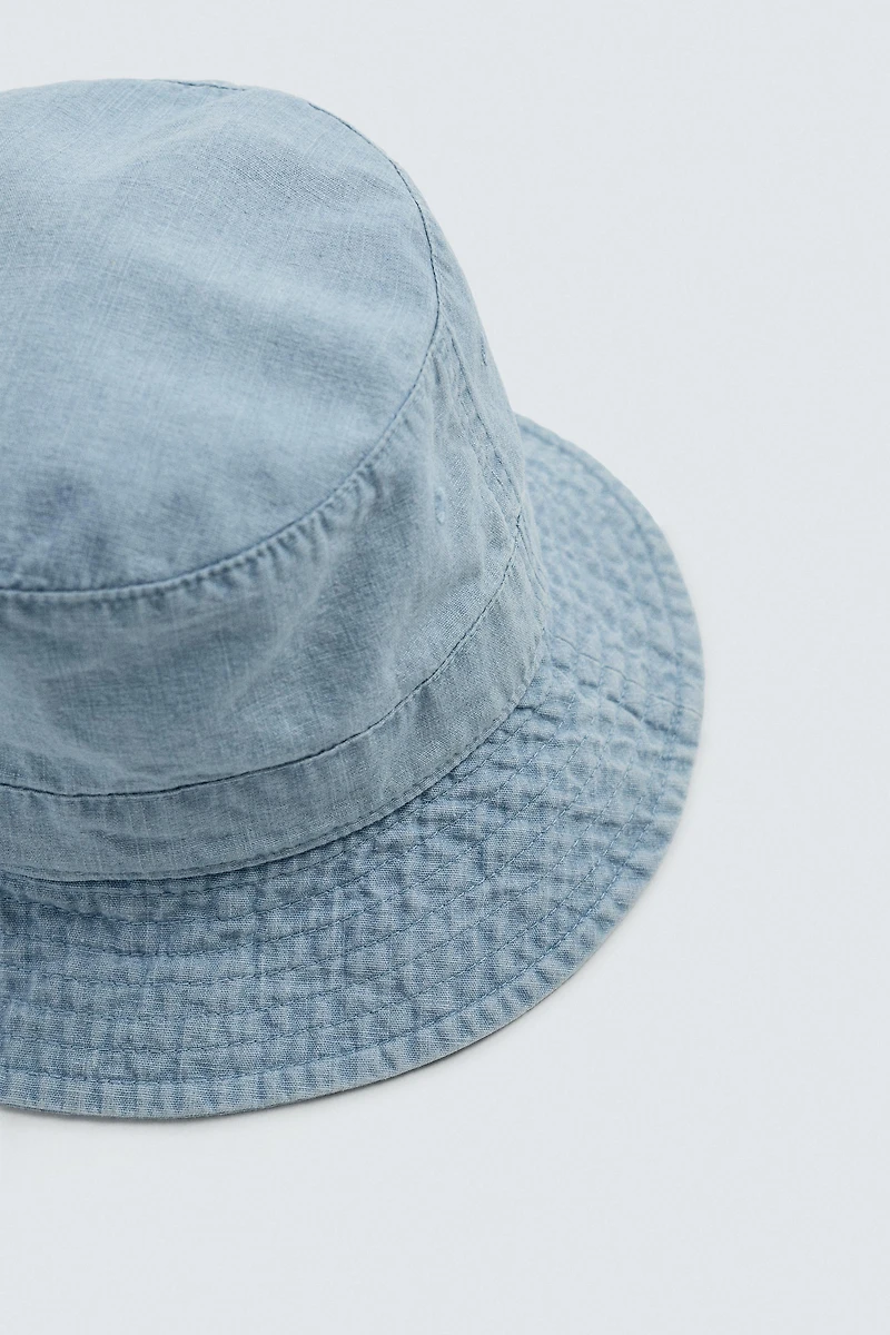 COTTON CHAMBRAY BUCKET HAT