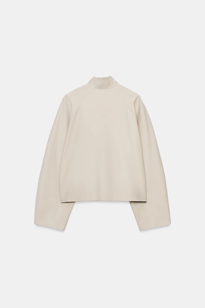 ZW COLLECTION ZIPPERED BOMBER JACKET