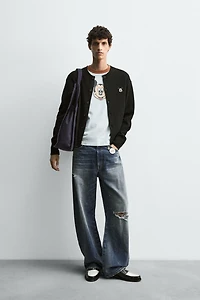 MICKEY MOUSE PATCH CARDIGAN HARRY LAMBERT FOR ZARA X DISNEY