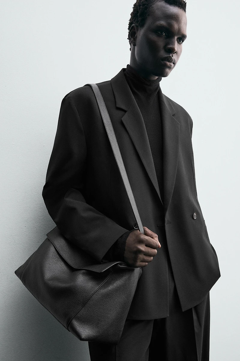 WOOL BLEND DOUBLE-BREASTED SUIT JACKET