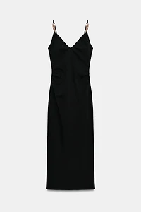 FITTED BEADED MIDI DRESS