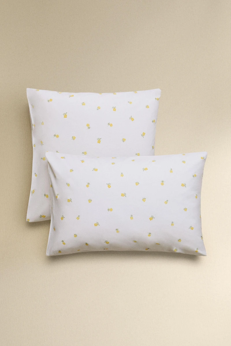 MIMOSA PRINT COTTON PILLOWCASE