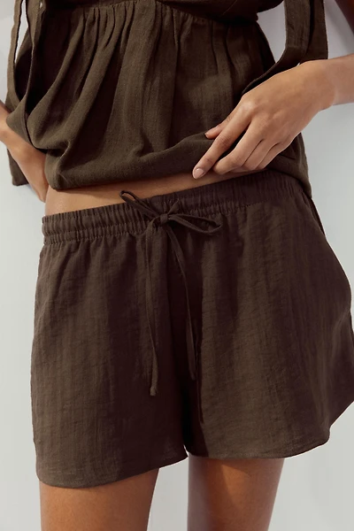 DRAWSTRING MINI SHORTS