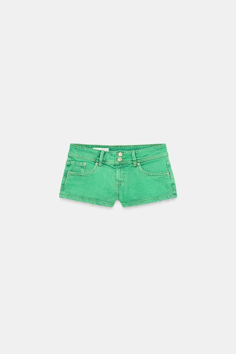 SHORT MINI EN JEAN TRF TAILLE BASSE
