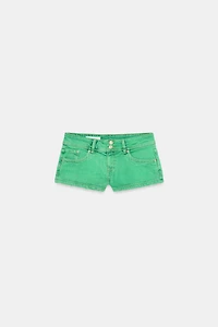 SHORT MINI EN JEAN TRF TAILLE BASSE