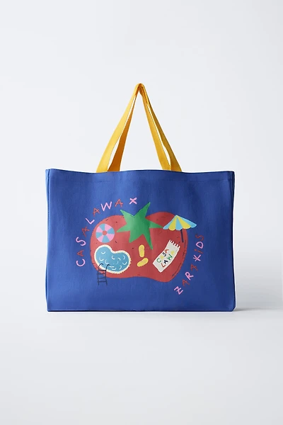 CASA LAWA X ZARA KIDS PRINTED TOTE BAG