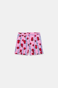 PRINTED PLEATED SHORTS