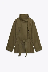 BELTED COTTON TRENCH COAT